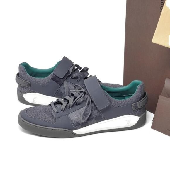 100% Authentic Louis Vuitton Graphite Elliptic Sneakers - Picture 1 of 8